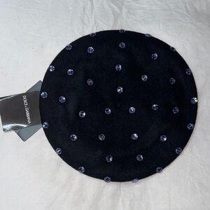 Dolce & Gabbana Black Beret Hat